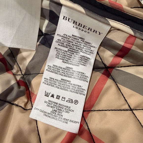 Burberry London Quilted Jacket Nova Check Lining Full Zip Large - Picture 6 of 9
